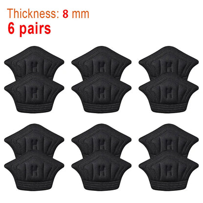 QR 6pairs/12pcs Insoles Patch Heel Pads for Sport Shoes Back Sticker Adjustable Size Antiwear Feet Pad Cushion Insert Insole
