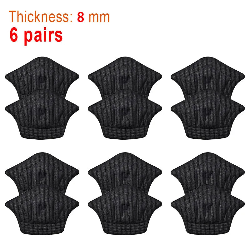 6pairs/12pcs Insoles Patch Heel Pads for Sport Shoes Back Sticker Adjustable Size Antiwear Feet Pad Cushion Insert Insole AA