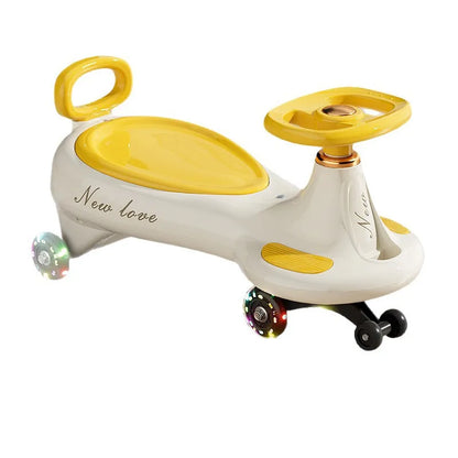 Kids Twist Car Ride Toy Silent Wheels Swivel Adult Seating Children's Wiggle Car Children Swinging and Twisting Car