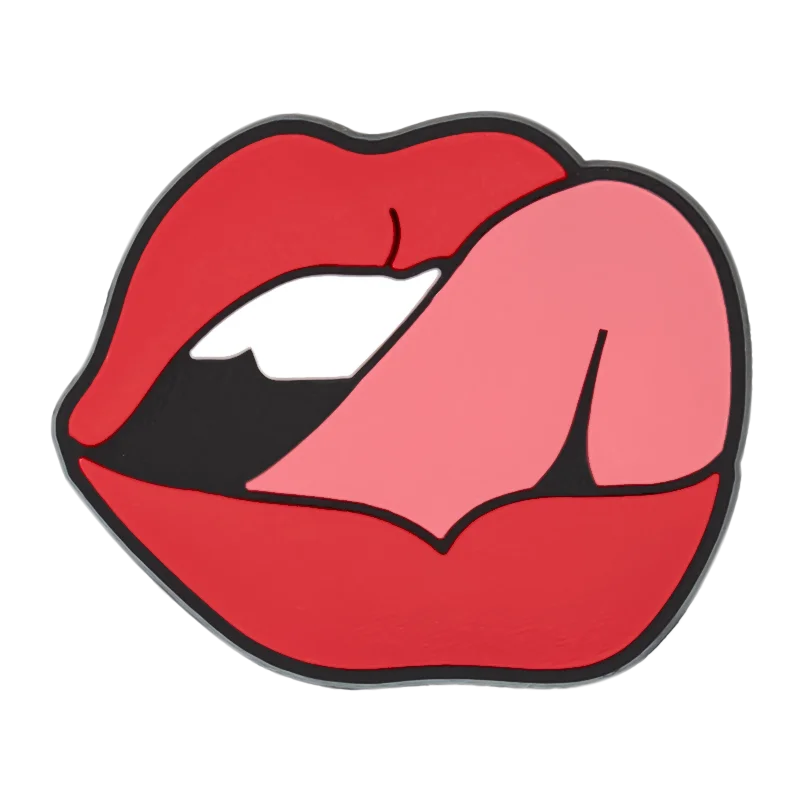 1/25PCS Red Romance & Glam Theme Shoe Charms Set DIY Decorative Pins Lips Heart Lipstick Clogs Accessories for Women Men Gifts