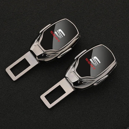 For Seat Leon FR Cupra Ateca Ibiza Arona Tarraco Alhambra Metal Car Seat Belt Clip Extension Plug Seatbelt Extender Accessories