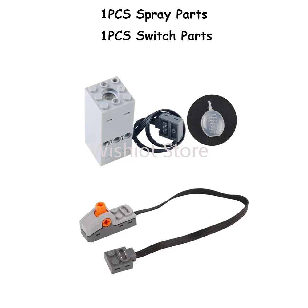 Technical Light Spray Parts Mould King Fogger Legoeds-Compatible Building Blocks MOC Supercar Retro Steam Train Chimney Smoke
