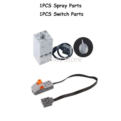 Technical Light Spray Parts Mould King Fogger Legoeds-Compatible Building Blocks MOC Supercar Retro Steam Train Chimney Smoke