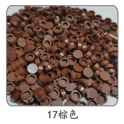 900pcs 52 Colors City Building Blocks Flat Tile 1x1 Round Bricks DIY Enlighten Blocks Parts 98138 Blocks for Children Boys Girls