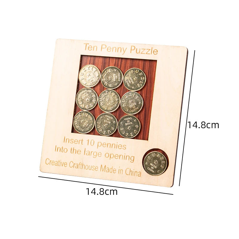 Penny Baffling Puzzle Difficult Brain Teasers for Adults & Kids Educational Toys IQ Logic Challenge Juegos De Inteligencia