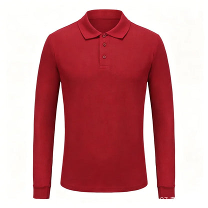 Top Compass Patch Long Sleeved Polo Shirt Spring Autumn All Cotton Casual Men's Luxury Golf Long Sleeved T-shirt Top Asian S-3XL