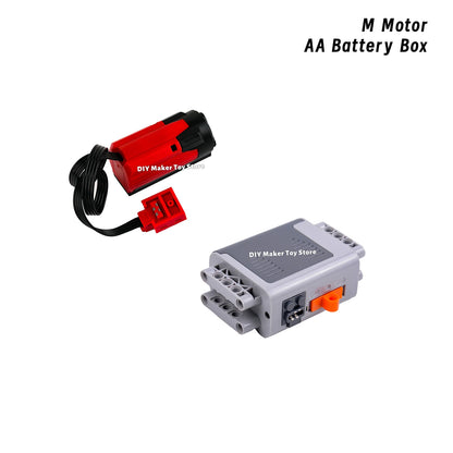 MOC Super V8 Engine Simulation Model Building Blocks Technology Car Parts 6 Speed Gearbox Power Motor Battery Box Boys Toys Gift