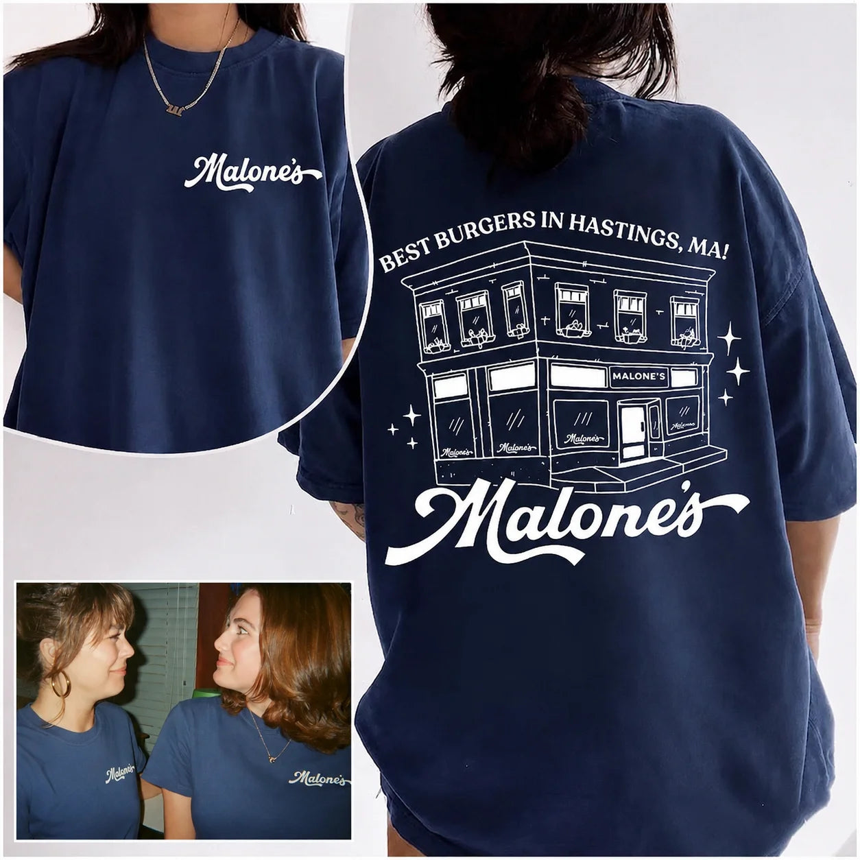 Off Campus Hannah Wells T-shirt Malone's Vintage Shirt Briar University Hockey Romance Shirt Summer Men's Women's T-shirt