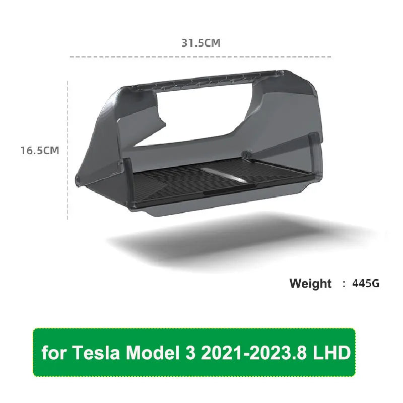 For Tesla Model Y Juniper 2026 Model 3 Highland 2025 Under-Screen Hidden Storage Box Behind Screen Center Console Organizer Case