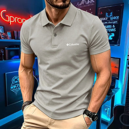 100% pure cotton 2026high-end brand men's short sleeve polo shirt summer fashion luxury logo embroidered golf top casual T-shirt