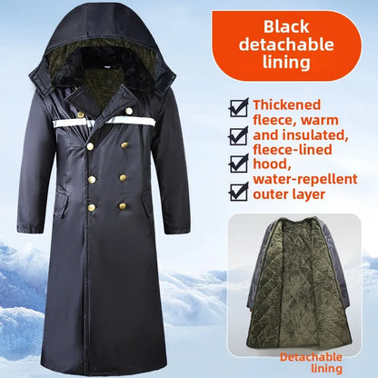 Thickened Cotton Jacket Removable Inner Vest Long Windproof Northeast Cold Storage Night Reflective Work Cotton Clothes