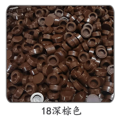 900pcs 52 Colors City Building Blocks Flat Tile 1x1 Round Bricks DIY Enlighten Blocks Parts 98138 Blocks for Children Boys Girls