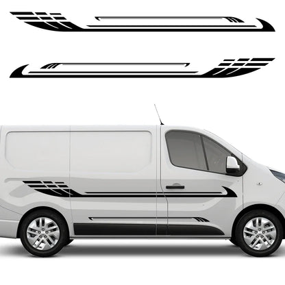 Car Body Side Stickers for Camper RV Van Motorhome Caravan Racing Sport Stripes Vinyl Decal Decoration Auto Tuning Accessories