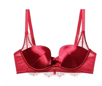 Set Intimo Pizzo Leopardato Chic Stile Francese Reggiseno Push Up Seno Piccolo Antiaccadimento Taglie Comode S-XL Hot Sale Set