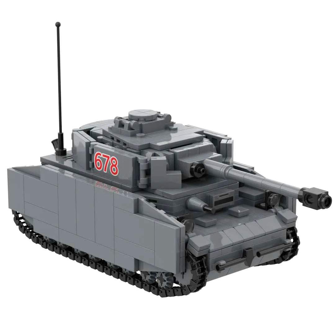 WW2 German Panzer IV Tank D F G J H Collection Building Blocks Set Military Armored Vehicle Bricks WWII PZ IV Model Toy Gift