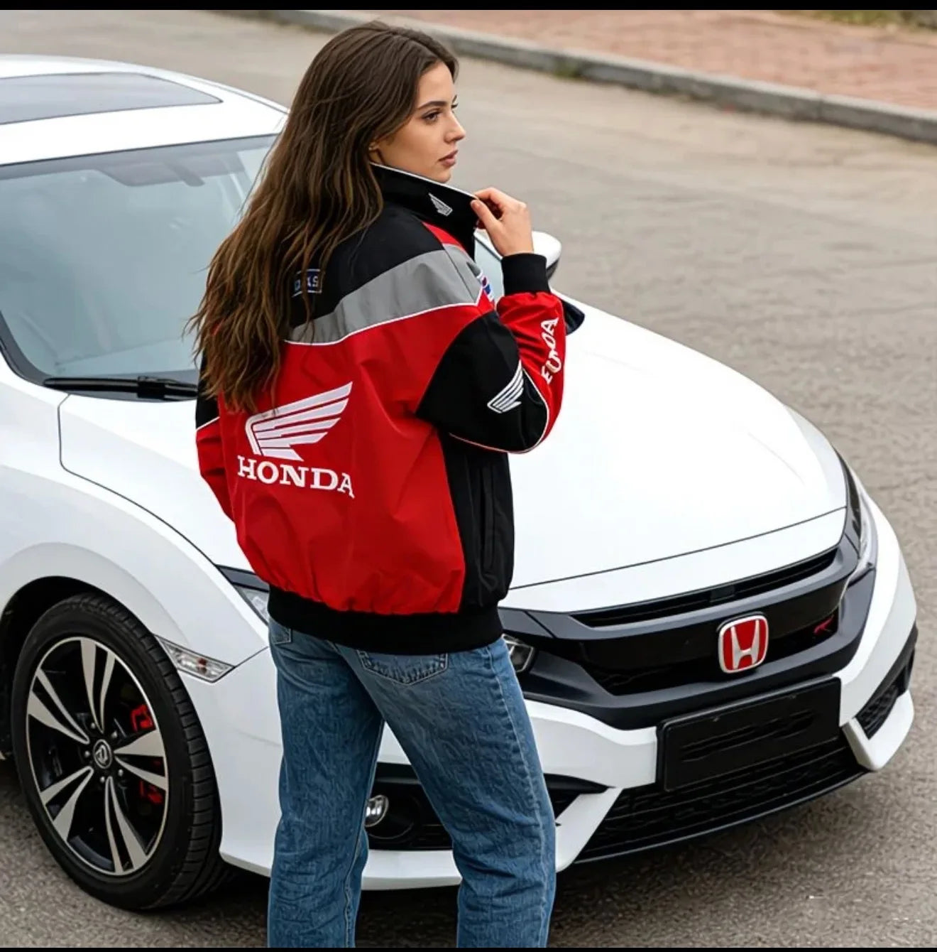 Honda New Stylish Jacket F1 Racing Suit Jacket Motorcycle Riding Jacket Vintage Biker Style Coat