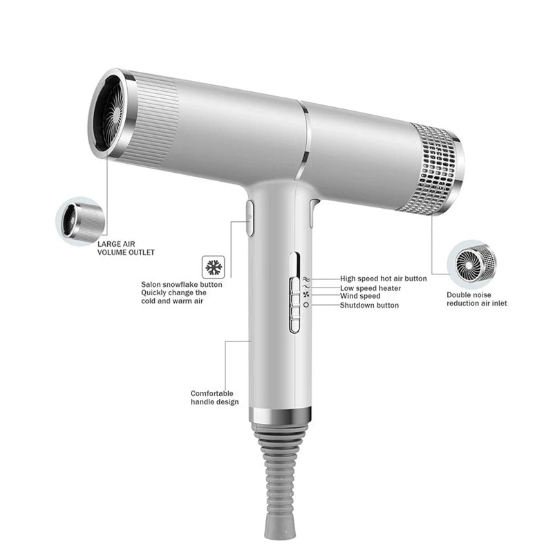Best-selling hair dryer, multi-functional hair dryer, USB powerful vacuuming fan, portable hair dryer