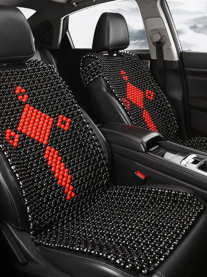 New Summer Handcrafted Beaded Wooden  Cushion Integrated Single Piece Car  Pad for Driver Universal Vehicle Mat