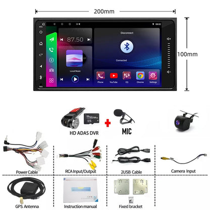 7" 4-64GB For Toyota Kluger 2007-2013 Car Stereo Radio Wireless Apple Carplay Android Auto Head Unit FM GPS BT