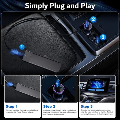 CarlinKit FireDrive Link Pro Wireless CarPlay Adapter for Amazon Fire TV Stick HDMI Android Auto Car TV Mate Video Streaming Box