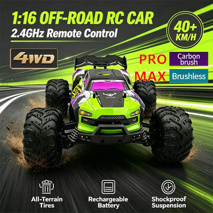 1:16 High Speed 80KM/H 4WD MAX/PRO Brushless Remote Control Car Off-Road Drift RC Racing Vehicle For Kids Adults Outdoor Toys