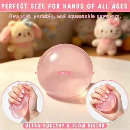 Artisan Coconut Oil Soft Gel Stress Ball Slow Rebound Squishy Toy with Jelly Texture Perfect Decompression Fidget for Adults