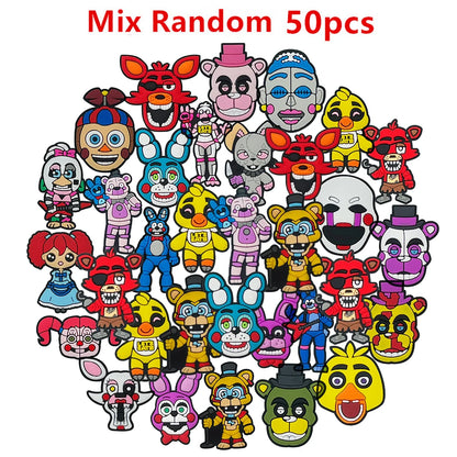 24-100pcs Cute Shoe Charms For Bubble Slides Clog Sandals,PVC Shoe Decorations Accessories Pins For Kids Christmas Birthday Gift