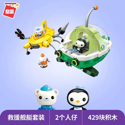 TV Cartoon Octonuts Genuine Authorized Building Blocks Model Octopus Castle Kids Toy Gift Set Christmas Gifts