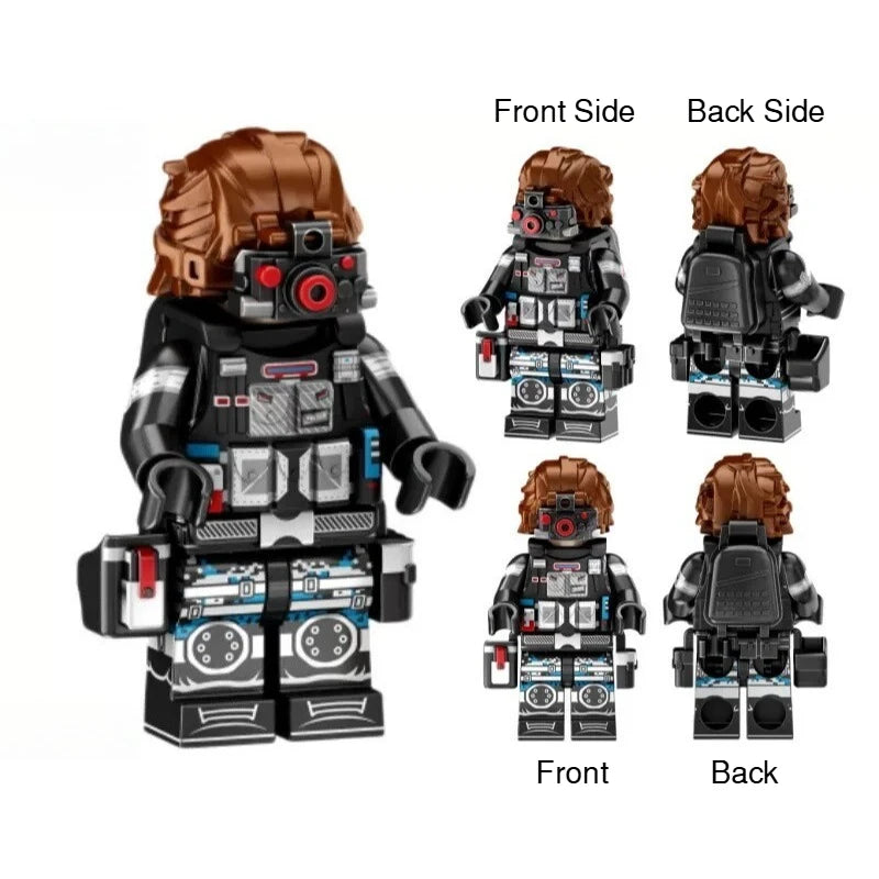 Military Building Block figures, Dragon Operation Red Wolf Special Agent Soldier Model, DIY Assembly Bricks Toy for Collection