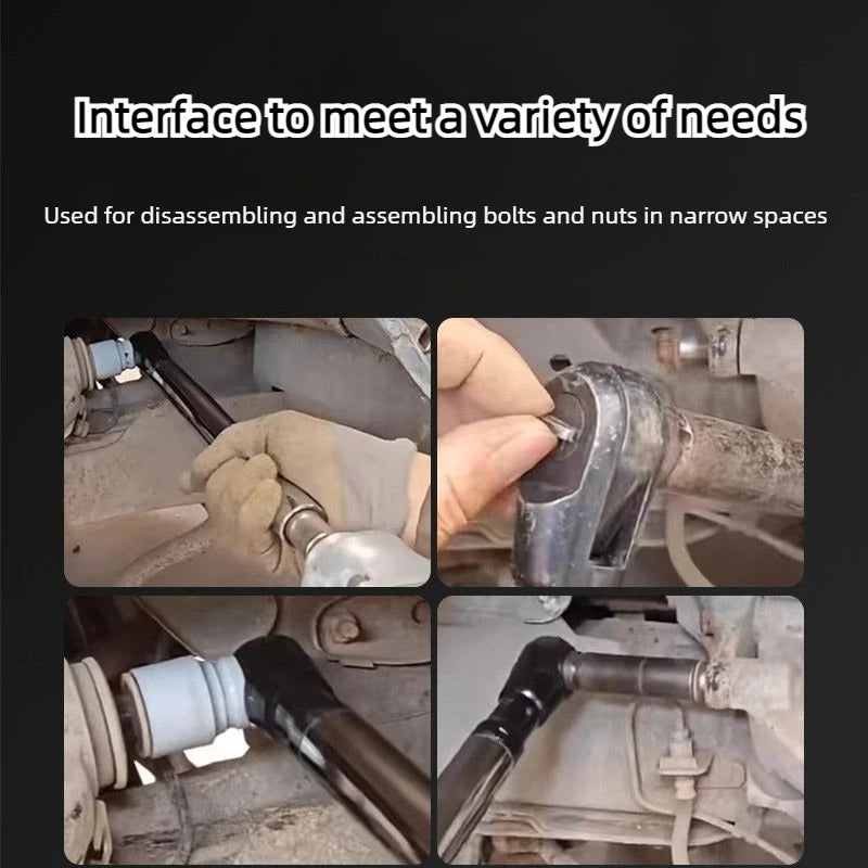 Universal Offset Impact Extension Wrench High Torque Ratchet Tool for Automotive Tight Space Repair - DIY Professional Mechanics