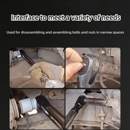 Universal Offset Impact Extension Wrench High Torque Ratchet Tool for Automotive Tight Space Repair - DIY Professional Mechanics