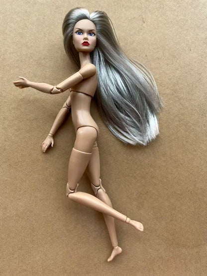 Poppy Good Makeup Head With Beige Yoga Slim Doll Body 1/6 Doll Figures Collective Toys Colorful Hair Doll Heads