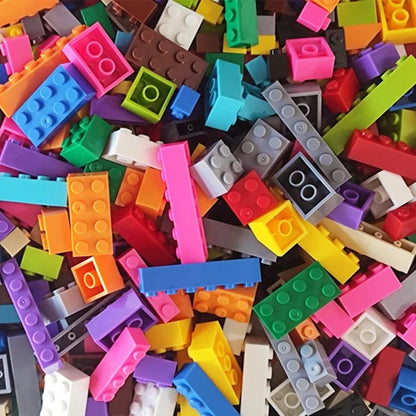 1000pcs/500pcs Building Blocks Bulk Lot Pack Sorted By Color Bricks Block Plate Toys Small Particles Bulk Compatible Legoeds