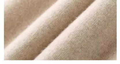 High Waist Wool Knitted Wide Leg Pants Women's Outerwear Autumn Winter Thickened Floor-Length Straight Cut Casual Trousers