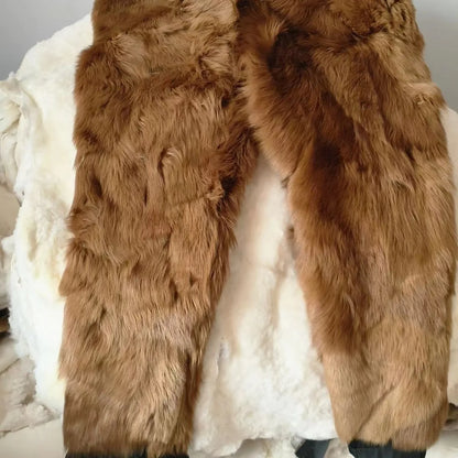 100% Genuine Sheepskin Pants Men's Thicken Long Hair Cold-proof Leather Pant Comfortable Middle-aged Elderly Dad Sheep Trousers