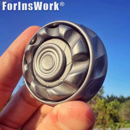 Ryan EDC THE WAVE PRO Stainless Steel Wind Chime Coded Linked Ratchet Spinning Top Fidget Hand Spinner