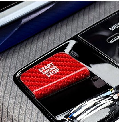 For BMW 5 7 X3 series i5i7 G45 G60 G70 2023-2026 Real carbon fiber one-key start button decorative stickers interior accessories