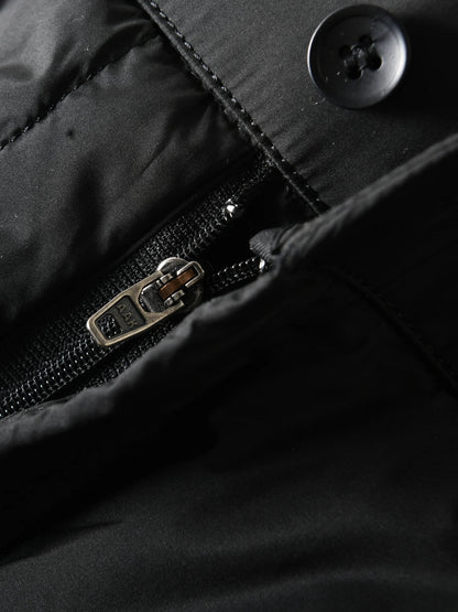 Outdoor Men's Duck down Thickened Loose Straight Leg Casual Trousers Windproof Water-Resistant Warm Winter Fashion City Basic