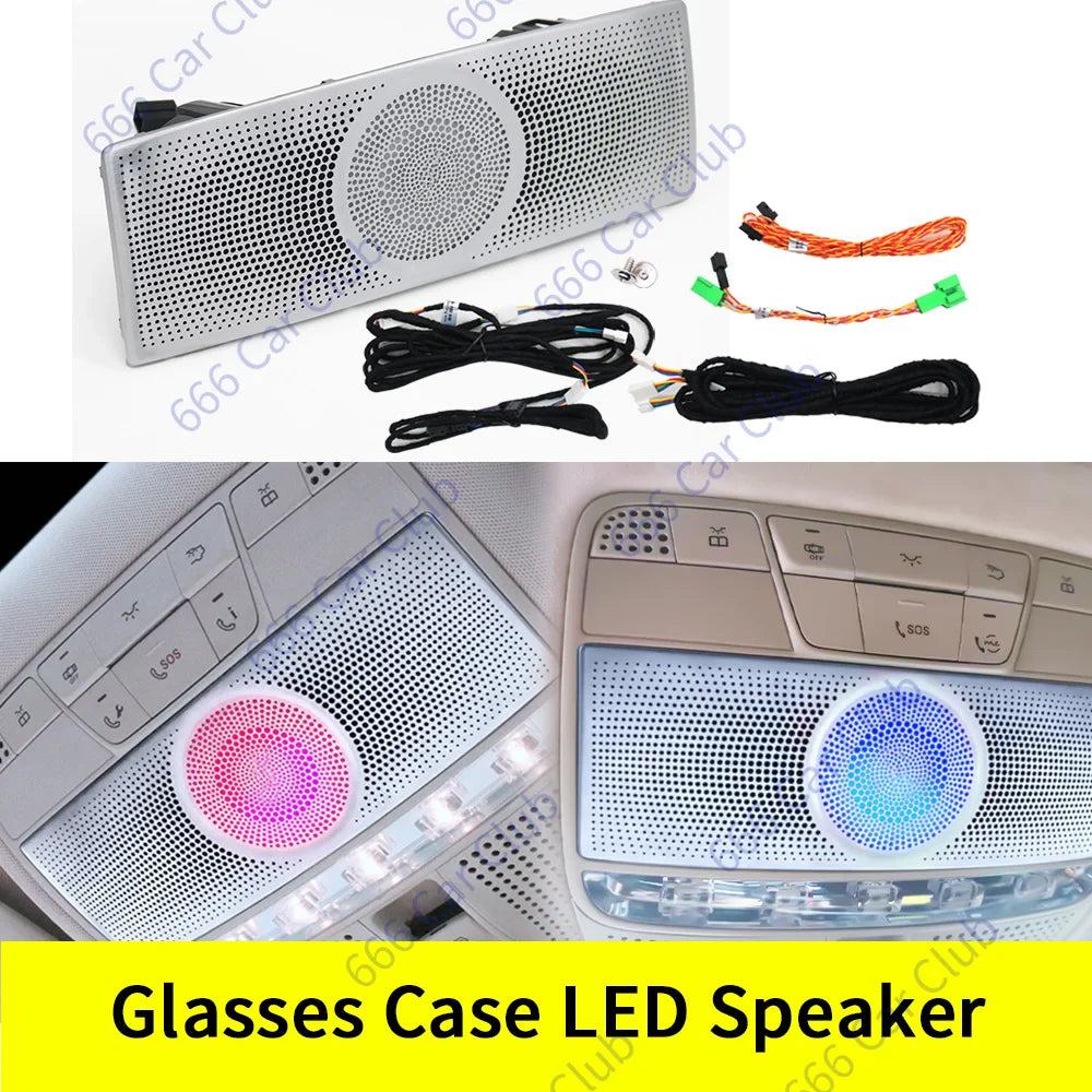 3/12/64 Colour Car LED Ambient Light For Mercedes-Benz C GLC Class Coupe W205 C43 C63 X253 LED Air Vent Speaker Decorative Lamp