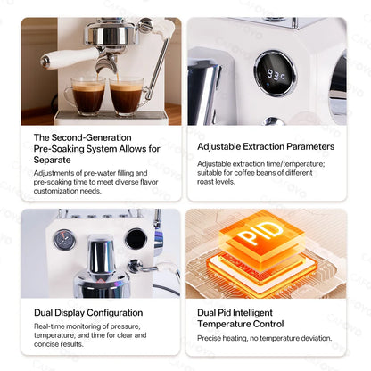 CAFOVO Owl Pro G3006H Small Household Semi-automatic Coffee Machine Freshly Ground Italian Espresso Machine 220V