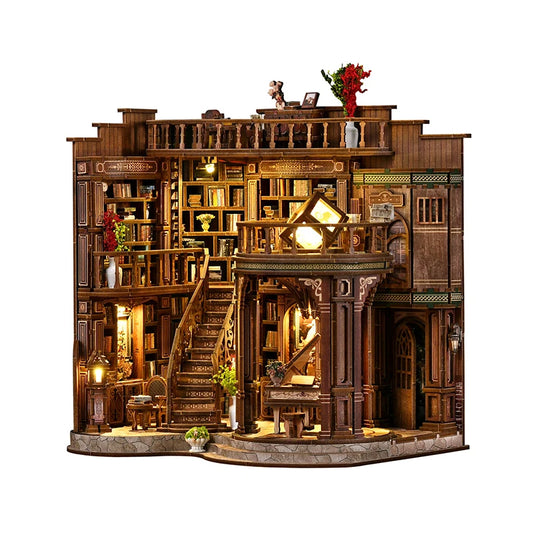 Book house assembly, architecture, book models, ornaments, miniature kits, DIY handmade toy sets, bedroom and room decorations