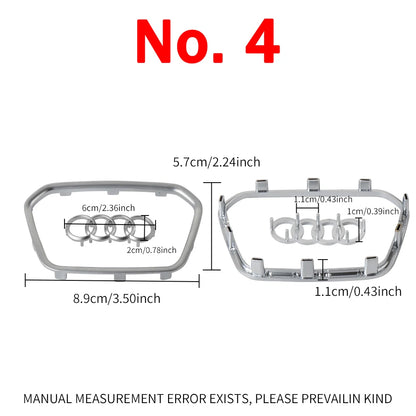 Car Styling Steering Wheel Center Logo Covers Trim Accessorie Fit  AUDI A6L Q7 Q3 Q5 A7 A5 A3 A4L A8L A8 Q5L Q8 A7 Q6 E-TRON SQ5