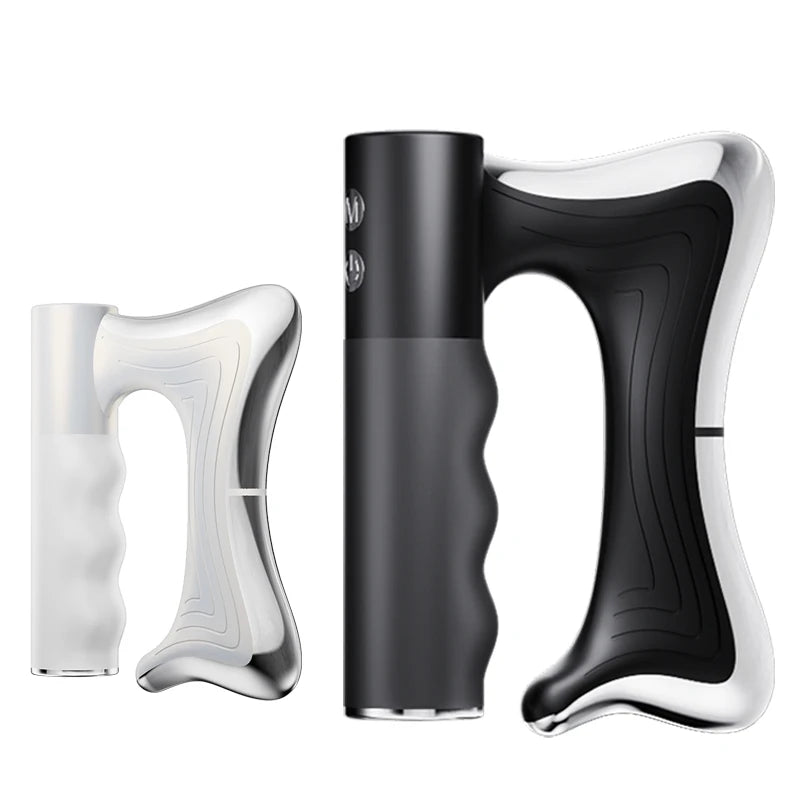 2025 New Electric Heating Fascia Knife Muscle Relaxation LCD Vibration Massager Warm Body Lifting Blade Comb Massage Tool