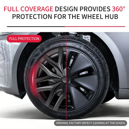 4PCS 18Inch Hubcaps for Tesla Model 3 Highland 2024-2026 Hub Cap Automobile Cap Full Rim Wheel Cover Can not for Model 3 Standar