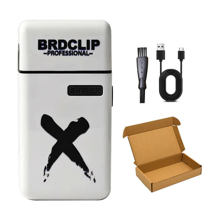 Professional Electric Shaver BRDCLIP FK-701 Beard Trimmer Mini Male Hair Trimmer Reciprocating Double Blade Mesh 7000RPM