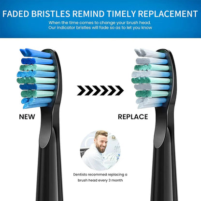 COSOUL Replacement Toothbrush Heads for COSOUL Electric ToothBrush Soft Bristle Nozzles Deeply Clean