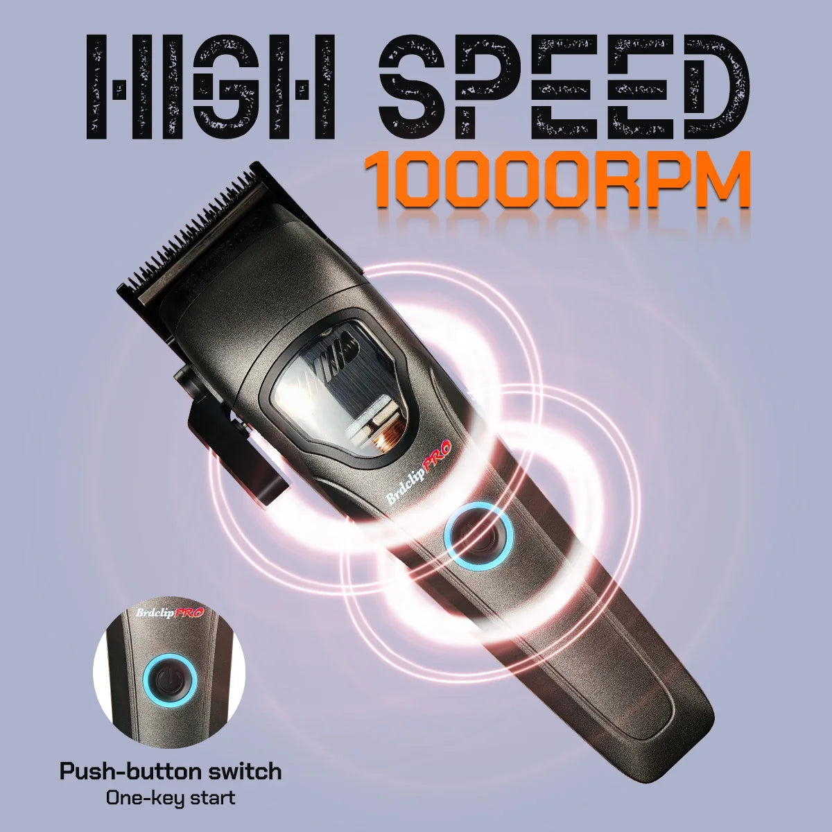 10000RPM BRD 633 Professional Electric Hair Clipper Magnetic Levitation Motor Hair Trimmer for Man with Base DLC Blade Barber