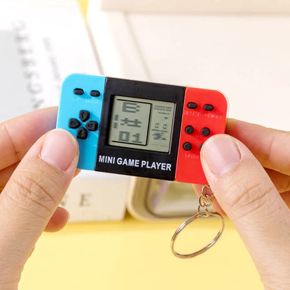 Handheld electronic game console handheld toy classic nostalgic Tetris game keychain small pendant