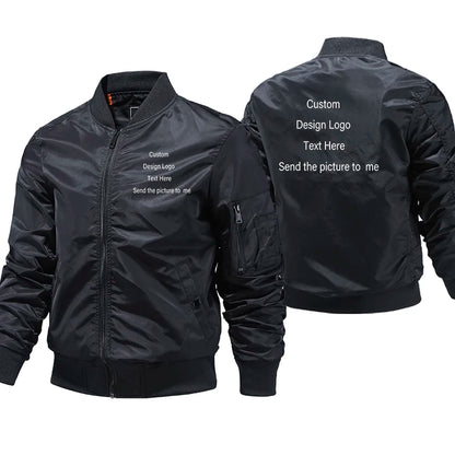 Bomber Jackets And Coat Ropa Men Custom Jacket Hombre Large Size Clothes Jacket Pilot Motorcycle Autumn Winter Coat DIY Logo