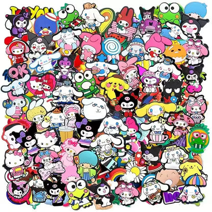 Mesuca Mixed Random Sanrio Hello KT 20-100 Shoe Charms For Sandals,Shoe Decoration Accessories Shoe Pins Great Gift For Men Wom